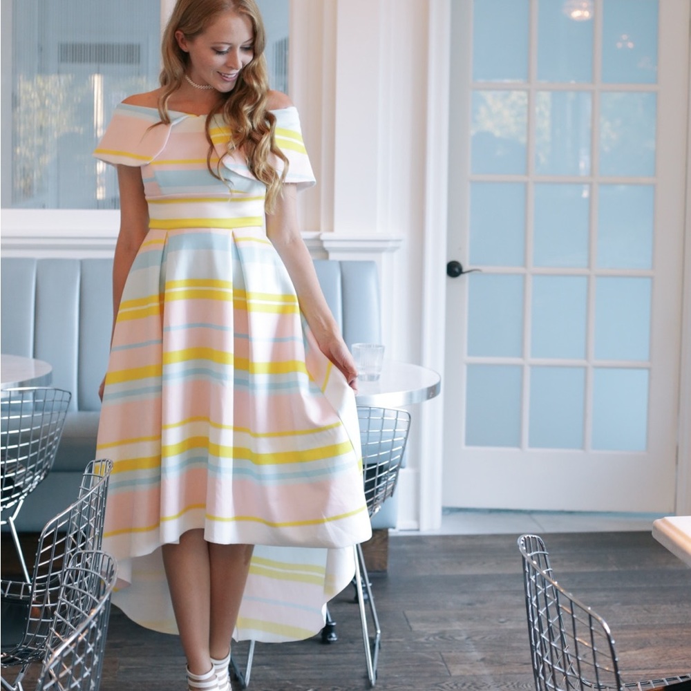 Asos Design Candy 🍭 Striped Neoprene Dress S